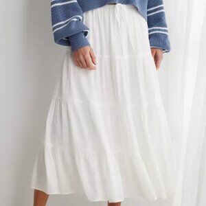 Aerie Beach Club Tiered Maxi Skirt XL
